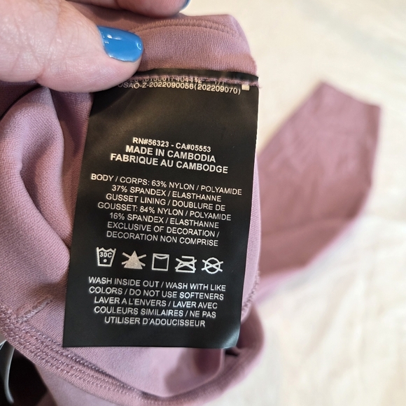 Nike Zenvy DRI-FIT leggings Size XSmall dusty rose/mauve New Training High Rise - Picture 9 of 12